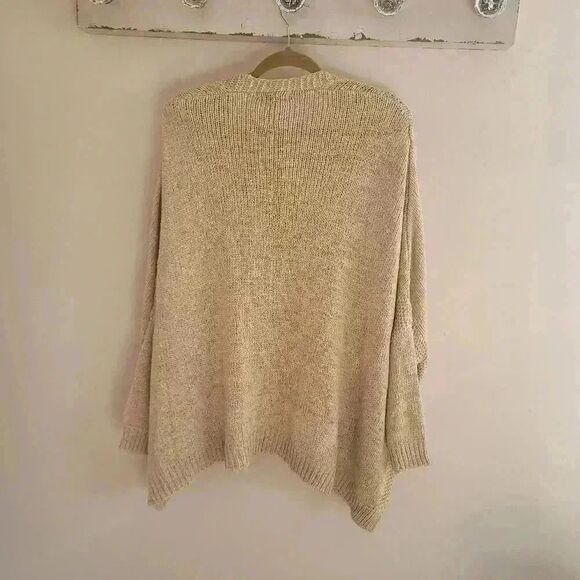 Catherine Malandrino Tan Cardigan Sweater Size Medium - Picture 5 of 6